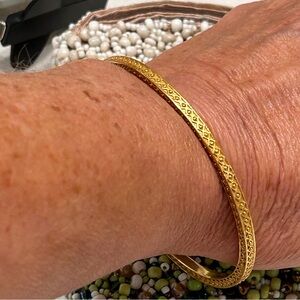 JULIE VOS gold bangle beaded accents
